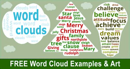 Word Cloud Examples (Free Printable Templates) – DIY Projects, Patterns, Monograms, Designs ...