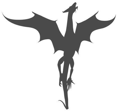 Dragon silhouette, Silhouette, Silhouette png