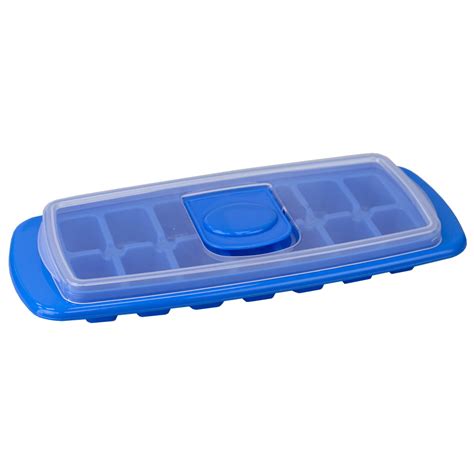 No Spill Quick Release Stackable Plastic Ice Cube Tray with Removable ...