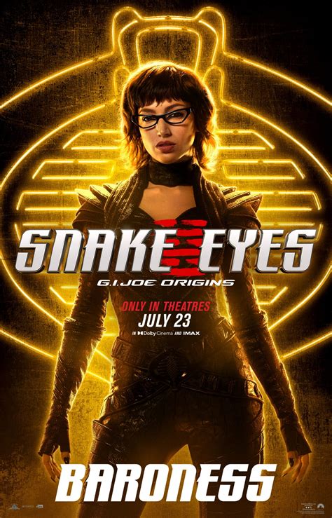 Snake Eyes Gets 8 New Character Posters: Check Out G.I. Joe In Motion