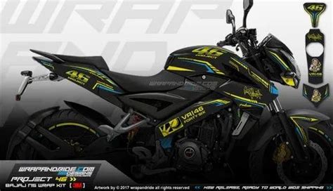 Multicolor 3M Bajaj Pulsar NS 200/160 PROJECT 46 Sticker, Packaging ...