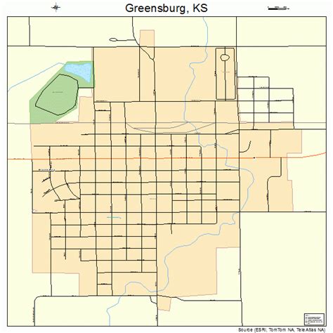 Greensburg Kansas Street Map 2028675