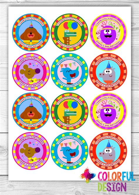 Hey Duggee 12 personalised Digital Stickers Printable | Etsy