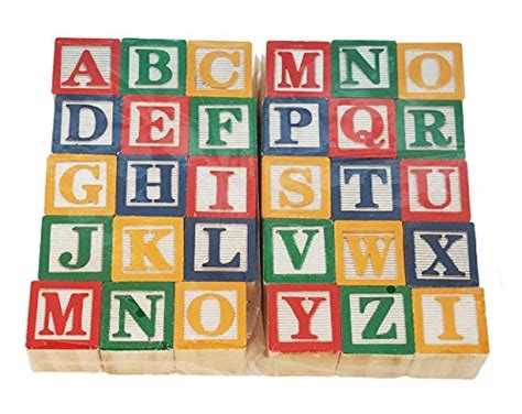 Skoolzy ABC Wooden Blocks for Toddlers - 30 Wood Alphabet Blocks - Montessori Stacking Letter ...