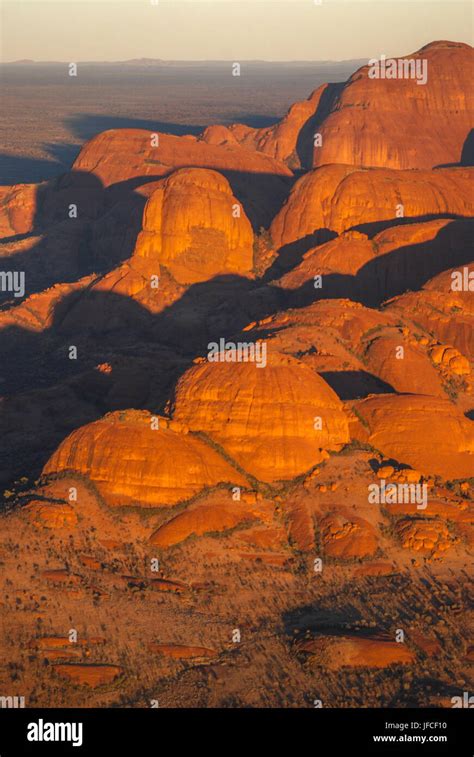 Aerial view of Kata Tjuta, formerly known as the Olgas, in Australia's ...