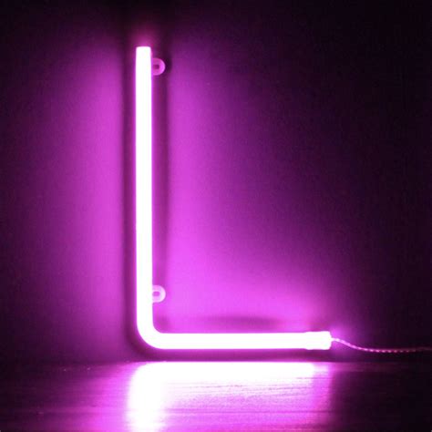 Neon Letter L – Pink | Neon letter lights, Light letters, Lettering alphabet
