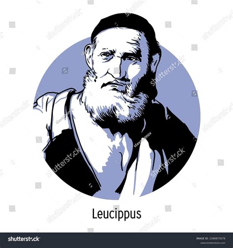 Leucippus Ancient Greek Philosopher One Founders Stock Vector (Royalty ...