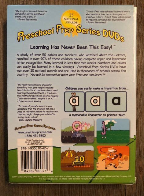 Preschool Prep Series: Preschool Prep Pack (DVD, 2009, 4-Disc Set) | eBay