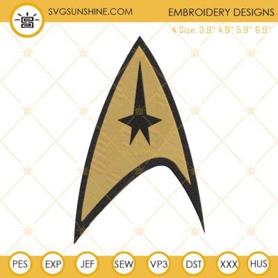 Star Trek Enterprise Embroidery Design Files