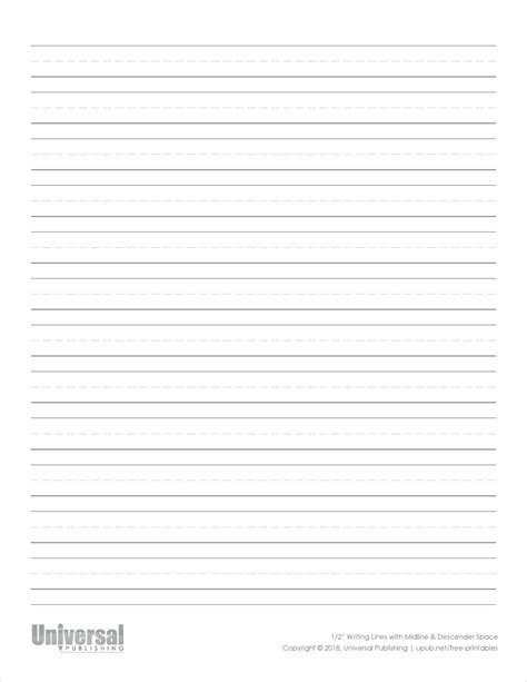 Writing Lines | Free Printables - Universal Publishing