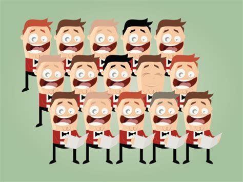 Funny Cartoon Choir Stock Illustration - Download Image Now - iStock