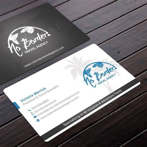 Create a Captivating Business Card for No Borders Travel Agency | Business card contest ...