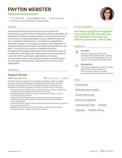 3 Successful Personal Care Assistant Resume Examples And Writing Tips for 2024