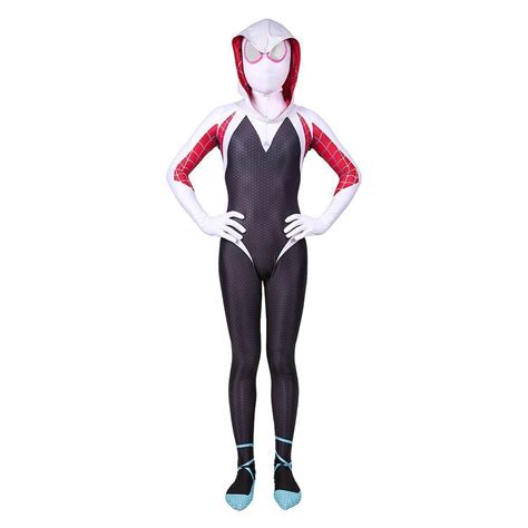 Kids Spider-Man Gwen Stacy Cosplay Costume Into The Spideverse Costume | Spider girl costume ...