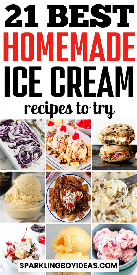 21 Homemade Ice Cream Recipes - Sparkling Boy Ideas