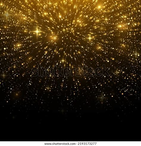 Confetti Gold Background Sparkling Space Magical Stock Vector (Royalty ...