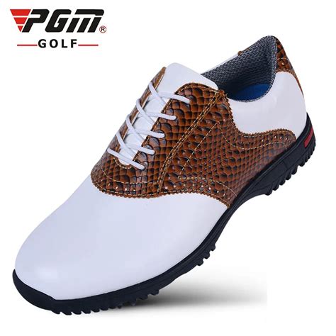 2018 Men Golf Shoes Genuine Leather Breathable Ultra Light Brown Waterproof Sneakers Sport Golf ...