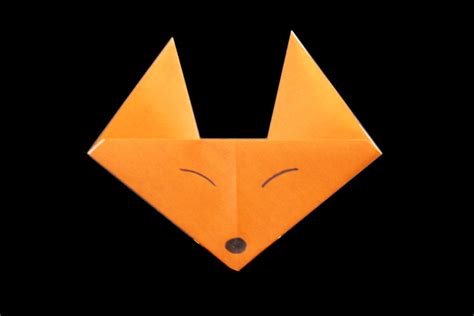 How to make an origami Fox face | Animals Paper Crafts Instructions and Diagram | ORIGAMI Japan