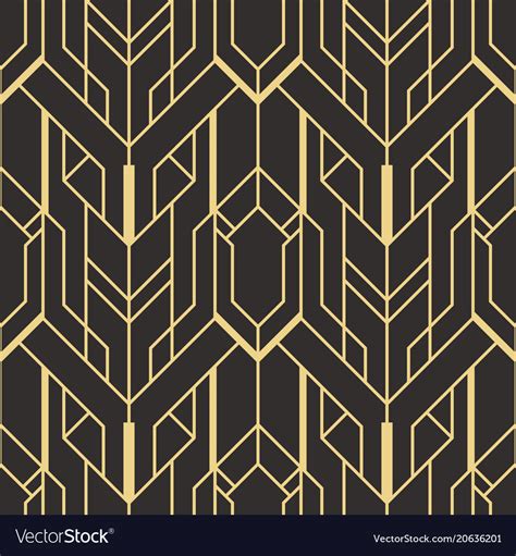 Abstract art deco seamless pattern 01 Royalty Free Vector