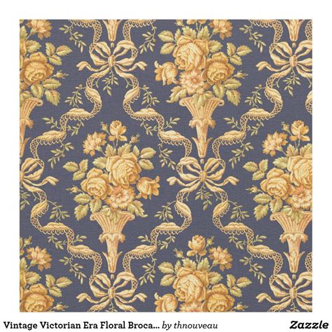 Vintage Victorian Era Floral Brocade Pattern Fabric | Victorian fabric ...