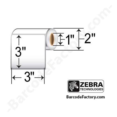 82413 - Zebra 3x3 TT Poly Label [Non-Perforated]