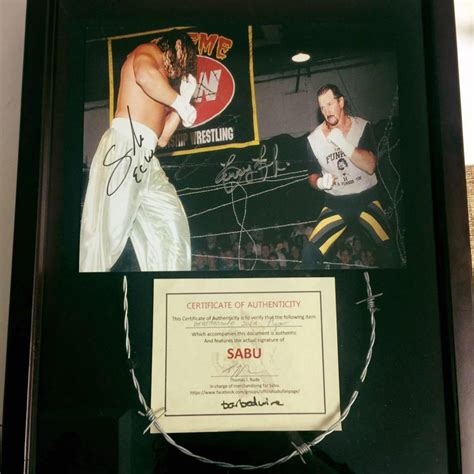 Sabu & Funk Barbed Wire Plaque | Official Website of Sabu - Wrestler ...