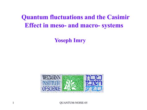 Quantum fluctuations and the Casimir effect