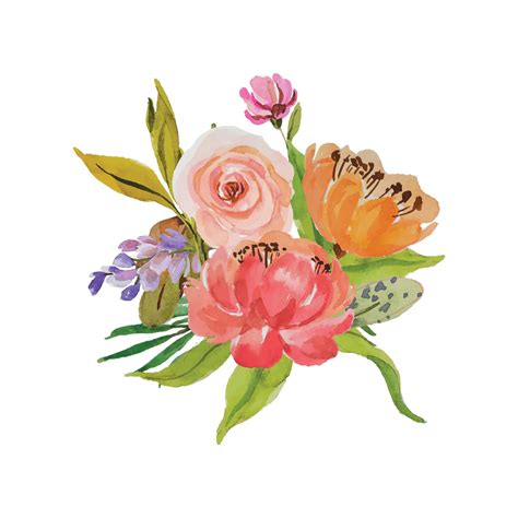 watercolor flower bouquet clipart 20580242 Vector Art at Vecteezy