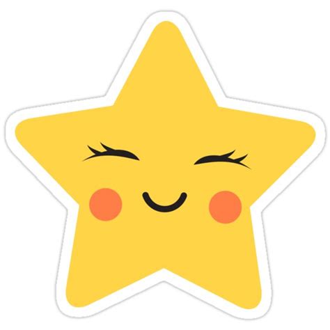 "Cute kawaii star sticker" Stickers by MheaDesign | Redbubble