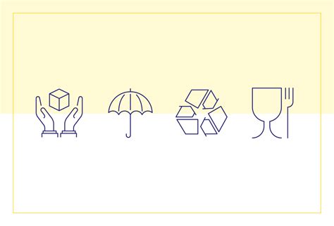 four different types of umbrellas with hands holding them in front of the same color line