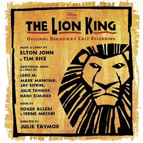 The Lion King Original 1997 Broadway Cast Recording by Elton John Tim ...