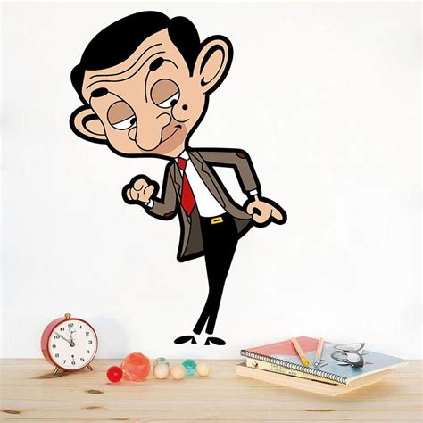 Mr Bean Serious Face Funny Person Cartoon Character Wall Art Vinyl ...