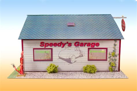 *NEW* "Speedy's #Garage" Photo Real Scale Building Kit is a complete #scalemodel set that comes ...