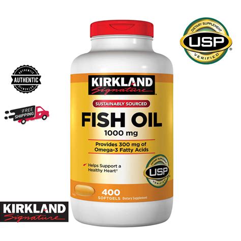 Kirkland Fish Oil Omega 3 1000 mg 400 Softgels | Lazada PH