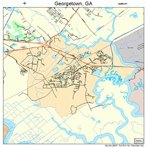 Georgetown Georgia Street Map 1332482