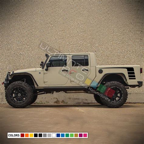 Jeep Gladiator stickers decals side door stripes 2018 - Present