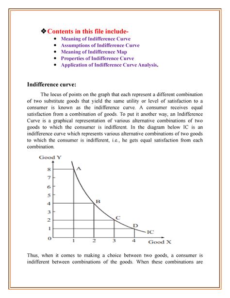 Indifference Curve Analysis - Indifference curve: The locus of points on the graph that each ...