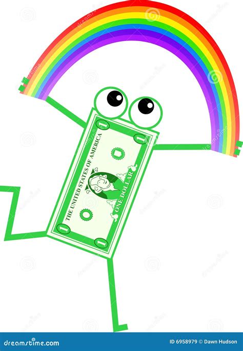 Rainbow dollar stock illustration. Illustration of currency - 6958979