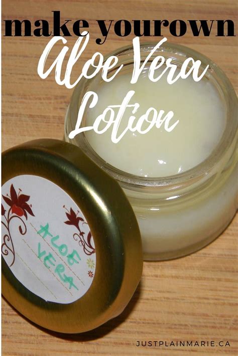 Moisturize Your Face Naturally with DIY Aloe Vera Lotion | Aloe vera ...