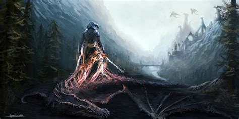 dovahkiin, The Elder Scrolls V: Skyrim, Fan Art, Artwork, Fantasy Art, Dragon, Video Games ...