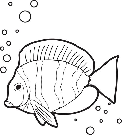 Coral Reef Fish Coloring Page