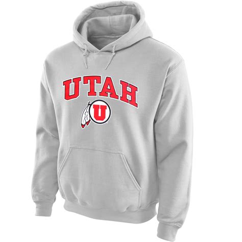 Utah Utes Gray Midsize Arch Over Logo Hoodie