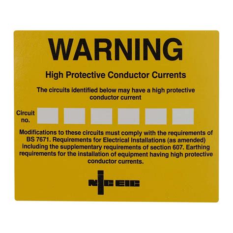 Industrial Signs High Conductive Current Labels (Roll of 100) (CE71100R ...