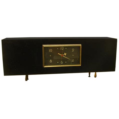 Monolithic Mid-Century Chime Clock at 1stDibs