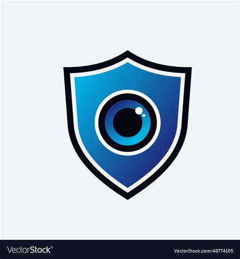 Camera security logo design Royalty Free Vector Image