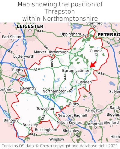 Where is Thrapston? Thrapston on a map