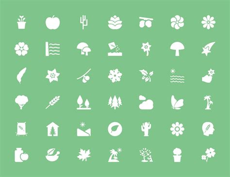 150+ Nature Vector Icons – MasterBundles