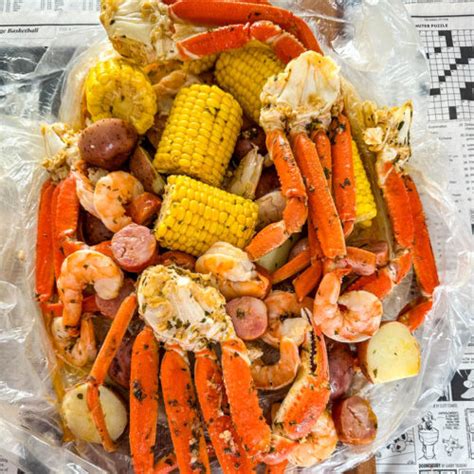 Seafood Boil in a Bag with Garlic Butter - Simple Seafood Recipes