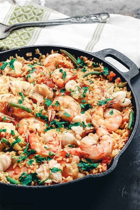 Easy Seafood Paella Recipe | The Mediterranean Dish