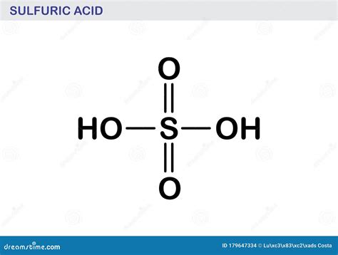 Sulfuric acid formula stock illustration. Illustration of composition ...